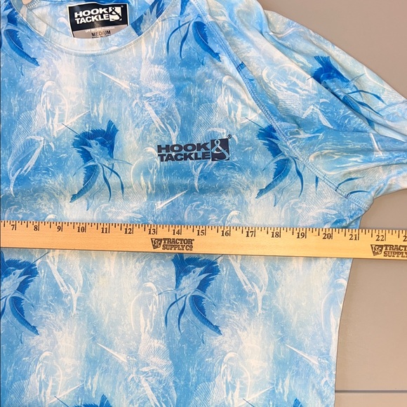Hook & Tackle Blue Long Sleeve Tee Fishing M - Picture 4 of 9